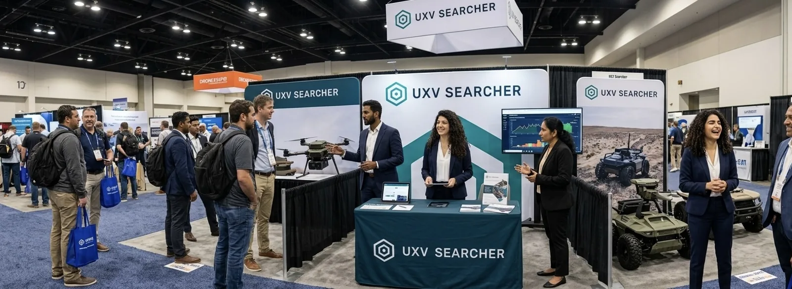 UXV Searcher unmanned systems exhibition display